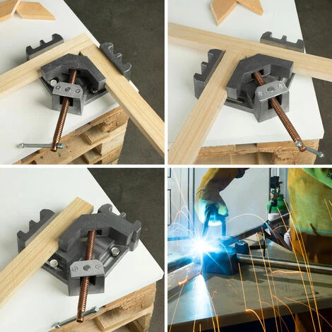 EBERTH Vice Morsetto A Vite Ad Angolo Retto 90° 100mm - immagine 5