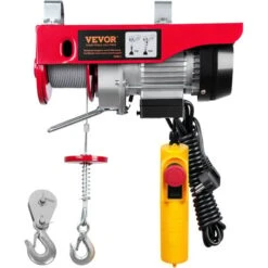 VEVOR Paranco A Leva Elettrico 510 W Carico Max. Da 250 Kg Altezza Di Sollevamento 12 M Motore Rame Puro Con Telecomando, Paranco Elettrico A Leva Per Sollevamento Carico Velocità 10 M/min Da Garage