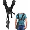 Imbracatura Per Decespugliatore - Trimmer Per Imbracatura A Doppia Spalla Con Imbracatura Per Decespugliatore A Cintura In Nylon Resistente Regolabile Per Decespugliatore STIHL FS, Serie Km (nero)