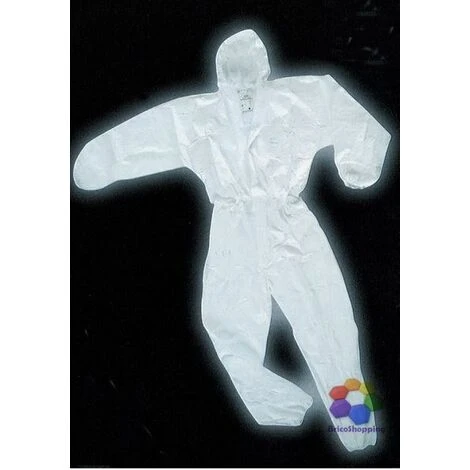 Tuta Da Lavoro Monouso Bianco TgXl 40gr Polipropilene Traspirante