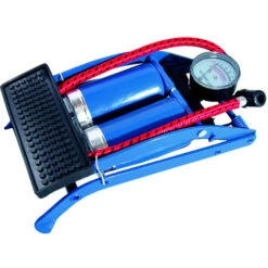 POMPA A PEDALE DOPPIA CON MANOMETRO