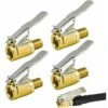 4Pcs 8mm Ugello Gonfiatore Pneumatici Auto Adattatore Valvola Pneumatici Auto Ottone Raccordo Valvola Di Gonfiaggio Mandrino Aria Pompa Gonfiatore Per Pneumatici Auto O Camion--