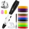 Penna 3D + Set Filamento PLA, Penne 3D Con Display LCD + Filamento 3D Φ1,75 Mm A 12 Colori - Regalo Fai Da Te Totale 120 Piedi Per Bambini Principianti Adulti Compatibile Con ABS/PLA Da 1,75 Mm