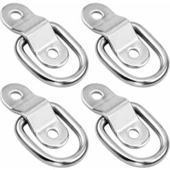 Confezione Da 4 Anelli A D Di Ancoraggio Per Rimorchio, Anelli A D In Acciaio Inossidabile Con Staffa Di Montaggio Per Camion, Barca, Auto. A